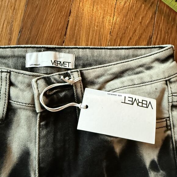 Vervet by Flying Monkey Black and White High Rise Skinny Ankle Jeans 25 - Picture 5 of 11